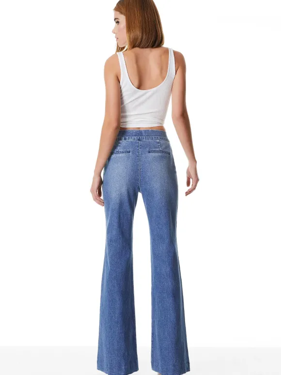 Dylan High Waisted Wide Leg Jean | Alice and Olivia Store