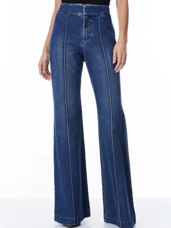 Dylan High Waisted Wide Leg Jean | Alice and Olivia Clearance