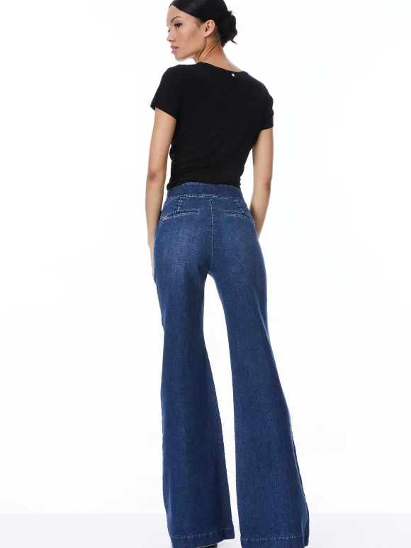 Dylan High Waisted Wide Leg Jean | Alice and Olivia Clearance