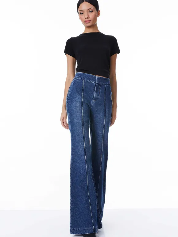 Dylan High Waisted Wide Leg Jean | Alice and Olivia Clearance