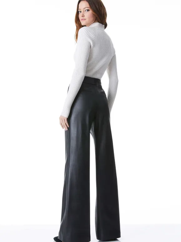 Dylan Vegan Leather Wide Leg Pant | Alice and Olivia Best Sale