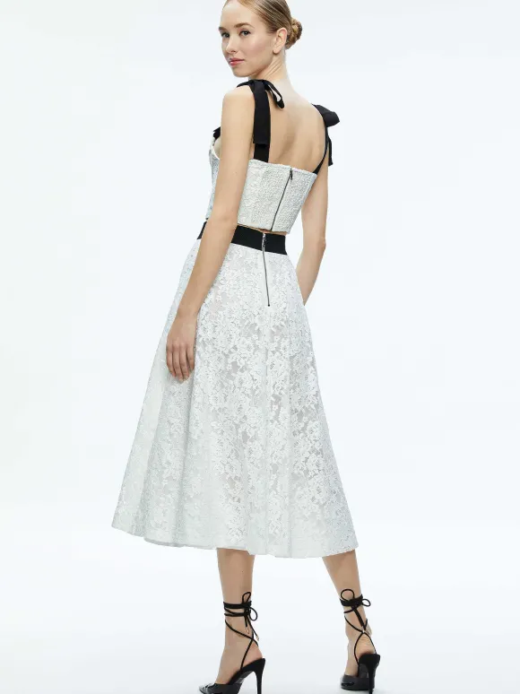 Earla Lace Midi Skirt | Alice and Olivia Sale