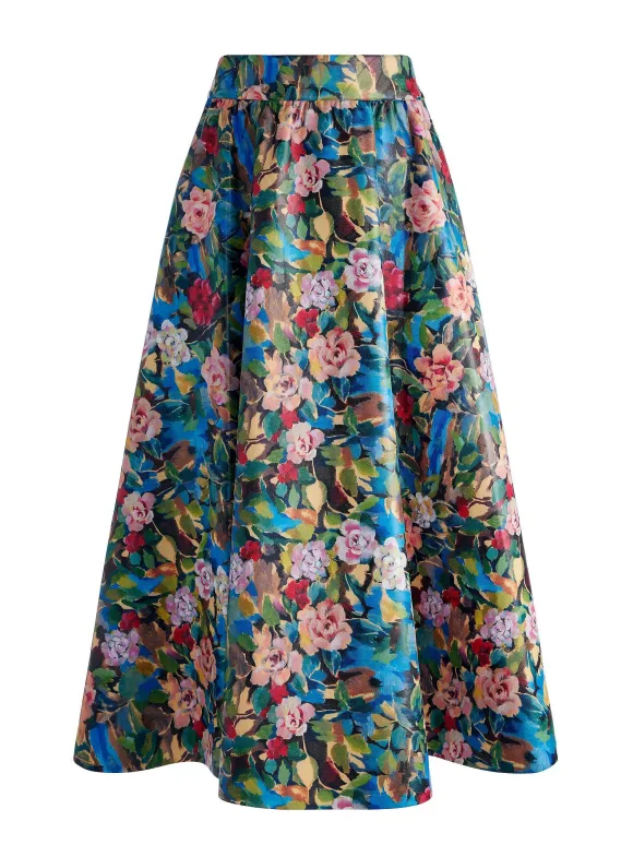 Earla Vegan Leather Flare Skirt | Alice and Olivia Sale