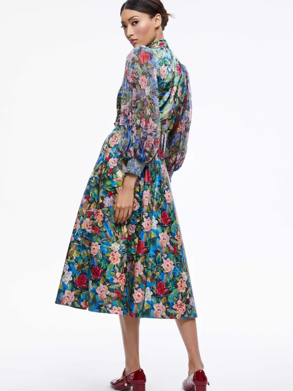 Earla Vegan Leather Flare Skirt | Alice and Olivia Sale