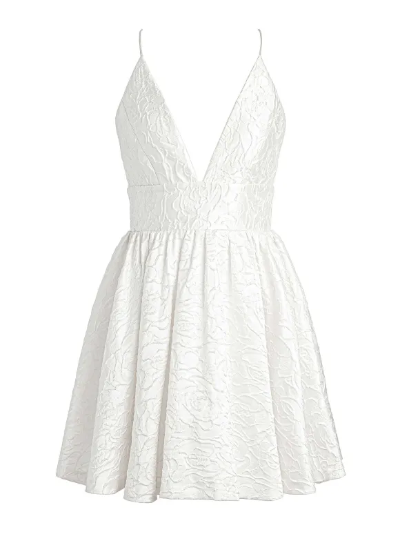 Ellamae Deep V-Neck Dress | Alice and Olivia Shop
