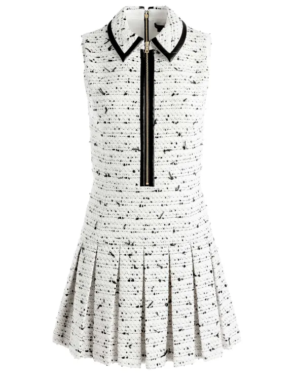 Ellis Tweed Box Pleat Dress | Alice and Olivia Sale