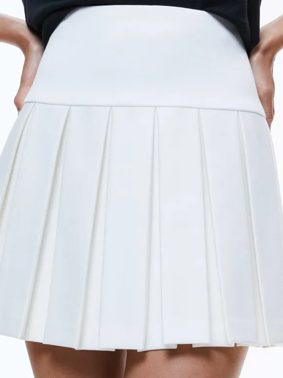 Emilie Box Pleat Mini Skirt | Alice and Olivia Store
