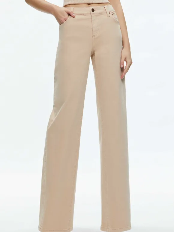 Ernie Low Rise Buckle Back Jean | Alice and Olivia Shop