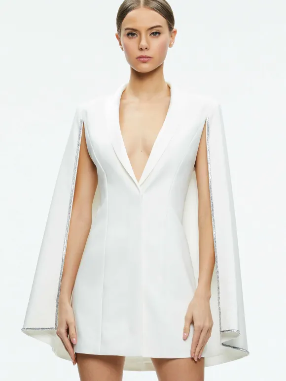 Esther Embellished Cape Blazer Dress | Alice and Olivia Best Sale