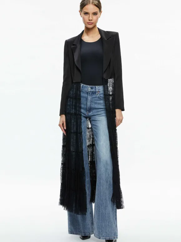 Everly Drama Lace Maxi Blazer | Alice and Olivia Hot