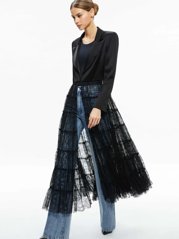 Everly Drama Lace Maxi Blazer | Alice and Olivia Hot