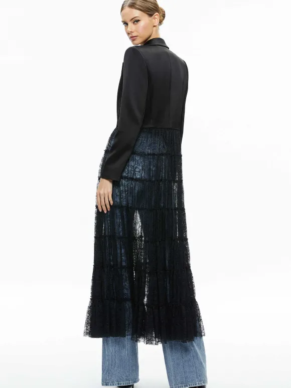 Everly Drama Lace Maxi Blazer | Alice and Olivia Hot