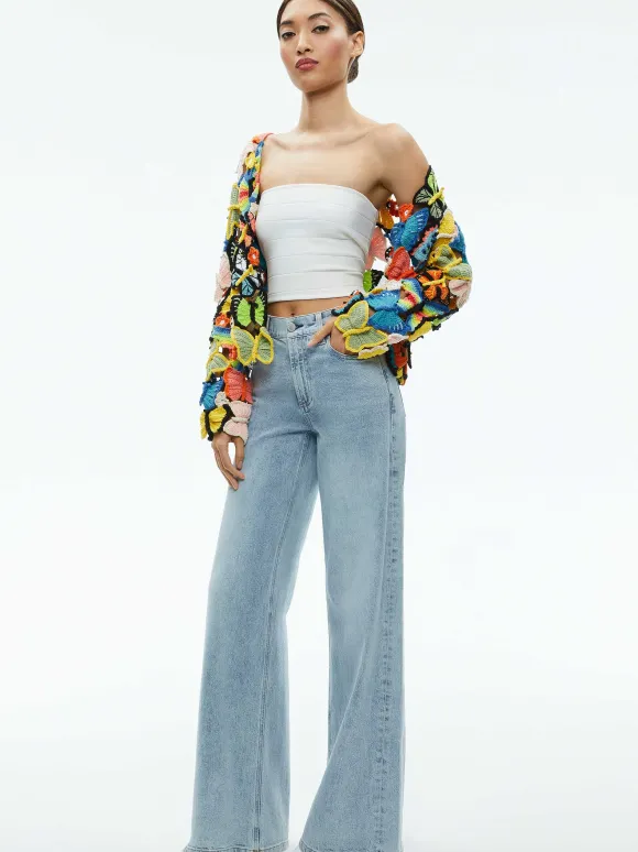 Fawn Butterfly Crochet Cardigan | Alice and Olivia Best Sale