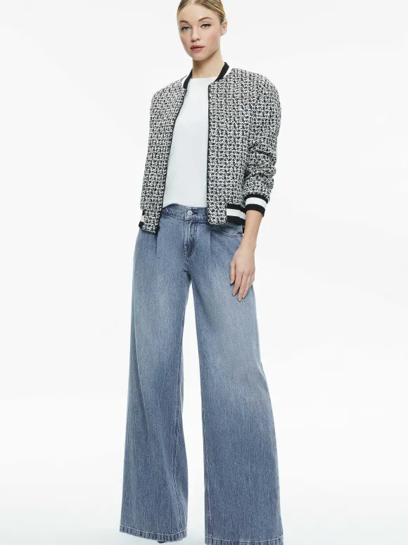Felisa Varsity Bomber Jacket | Alice and Olivia Clearance