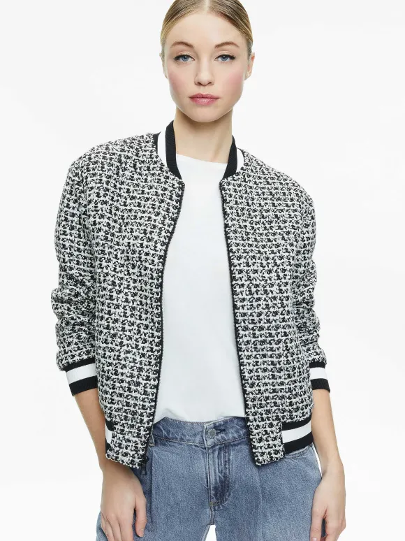 Felisa Varsity Bomber Jacket | Alice and Olivia Clearance