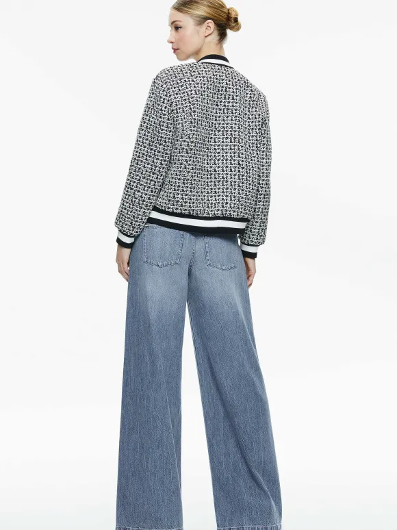 Felisa Varsity Bomber Jacket | Alice and Olivia Clearance