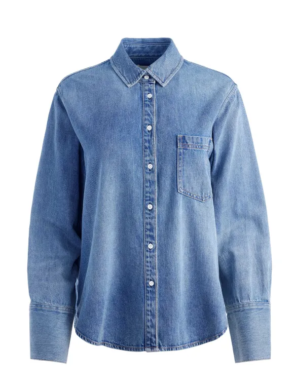 Finely Denim Button Down | Alice and Olivia Sale
