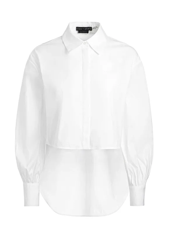 Finely High-Low Blouse | Alice and Olivia Cheap