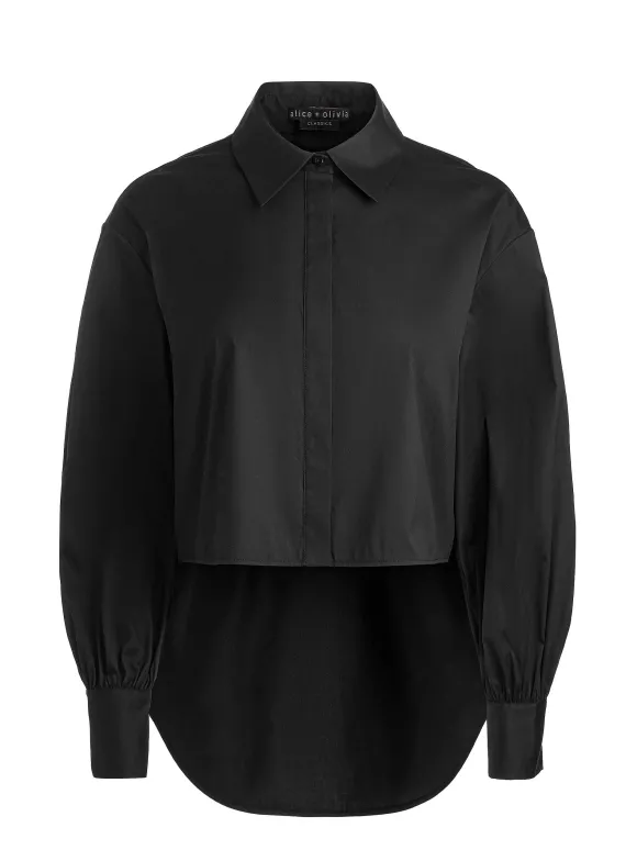 Finely High-Low Blouse | Alice and Olivia Sale