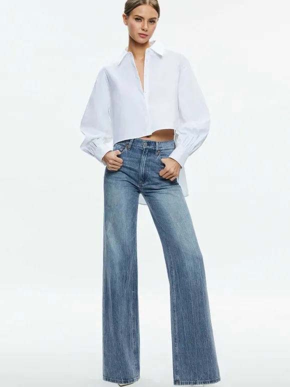 Finely High-Low Blouse | Alice and Olivia Cheap