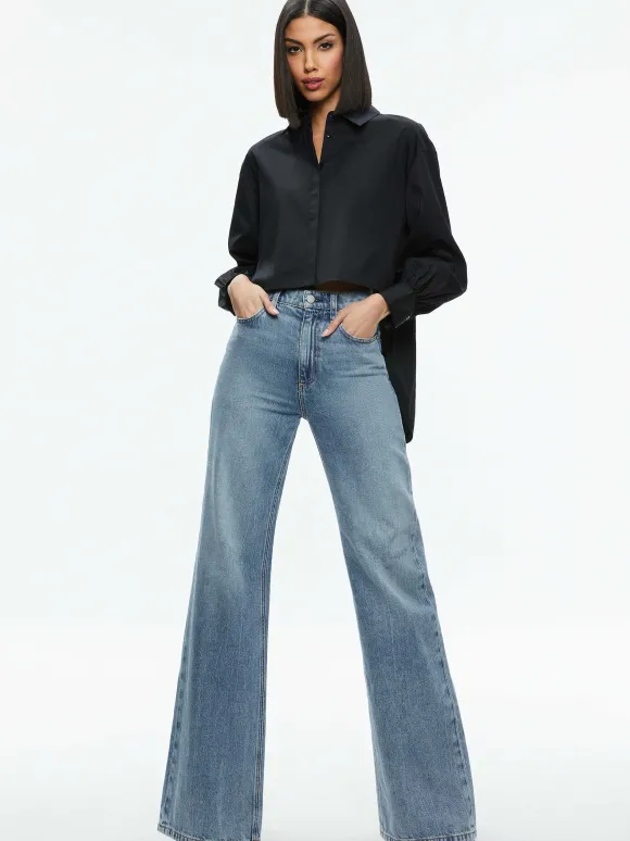 Finely High-Low Blouse | Alice and Olivia Sale