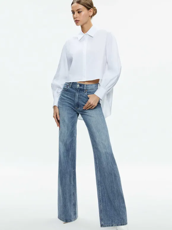 Finely High-Low Blouse | Alice and Olivia Cheap