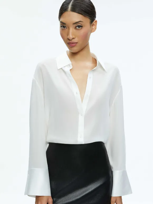 Finely Open Back Button Down | Alice and Olivia Cheap