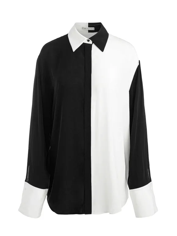 Finely Oversized Button Down Shirt | Alice and Olivia Hot