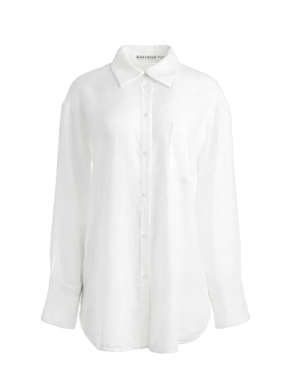 Finely Oversized Button Down Shirt | Alice and Olivia Cheap