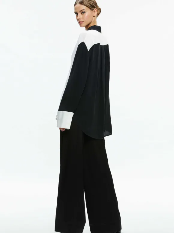 Finely Oversized Button Down Shirt | Alice and Olivia Hot