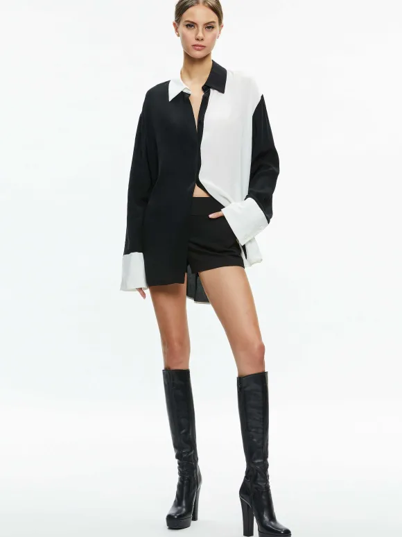 Finely Oversized Button Down Shirt | Alice and Olivia Hot