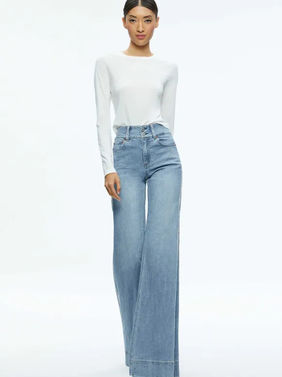 Fitted Tee | Alice and Olivia Clearance