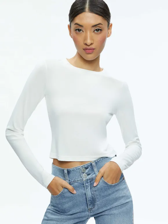 Fitted Tee | Alice and Olivia Clearance