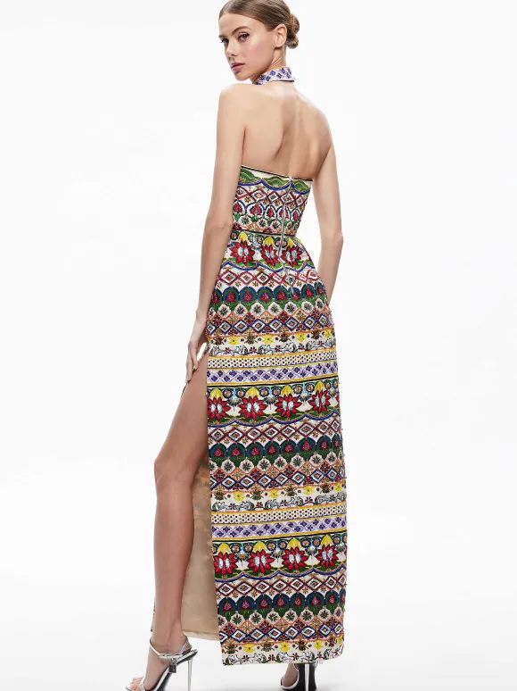 Georgie Choker Strapless Gown | Alice and Olivia Sale
