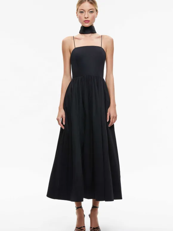 Glynis Spaghetti Strap Scarf Midi Dress | Alice and Olivia Cheap