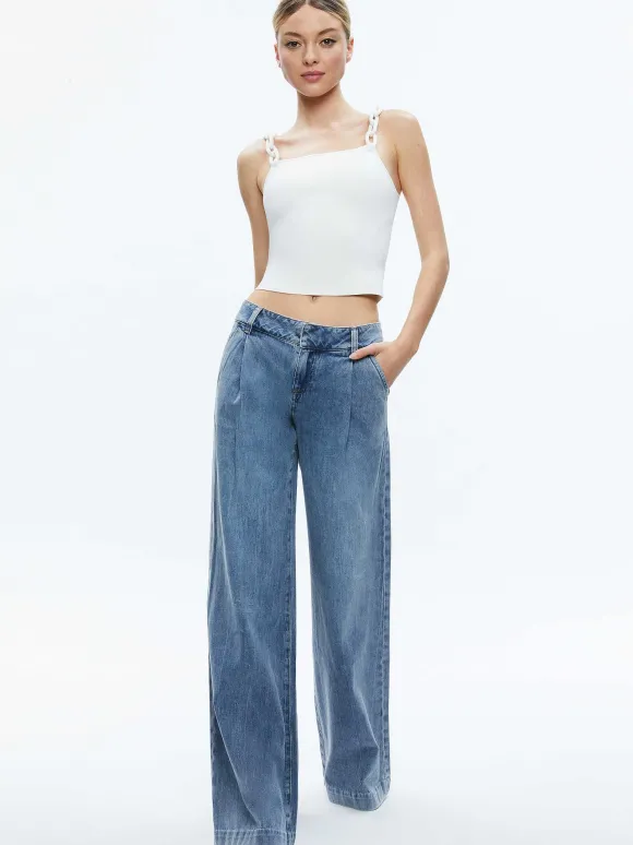 Gretel Looped Strap Tank | Alice and Olivia Clearance