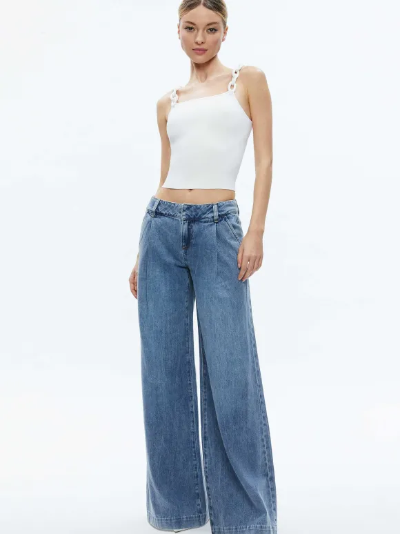 Gretel Looped Strap Tank | Alice and Olivia Clearance
