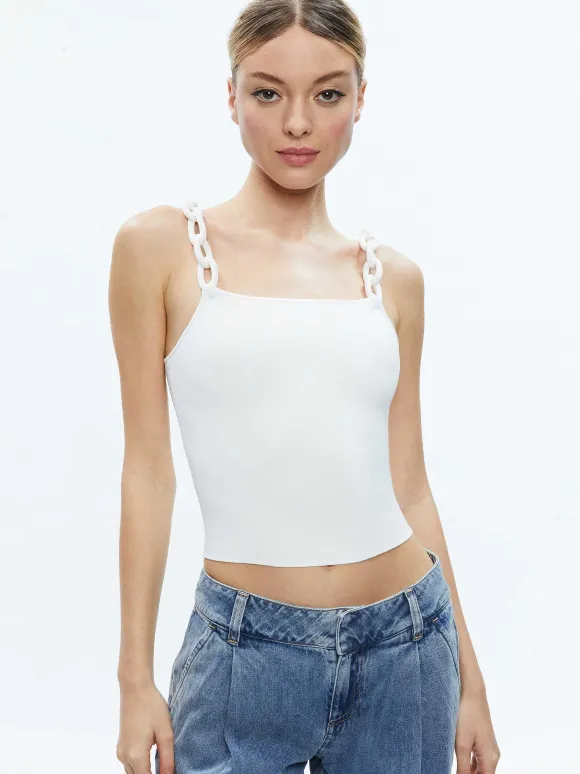 Gretel Looped Strap Tank | Alice and Olivia Clearance