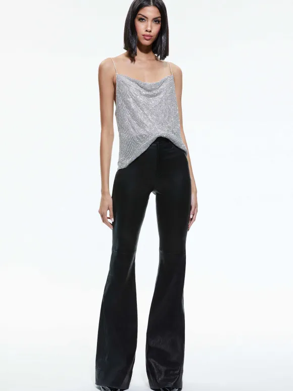 Harmon Crystal Chainmail Slip Tank | Alice and Olivia Discount