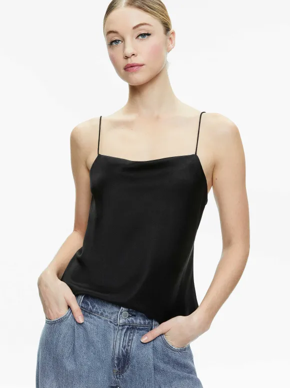 Harmon Drapey Slip Tank | Alice and Olivia Hot
