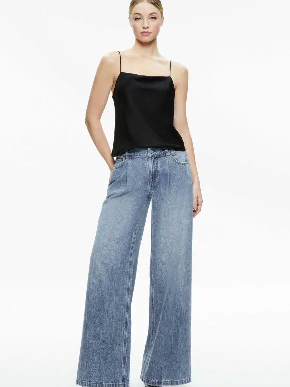 Harmon Drapey Slip Tank | Alice and Olivia Hot