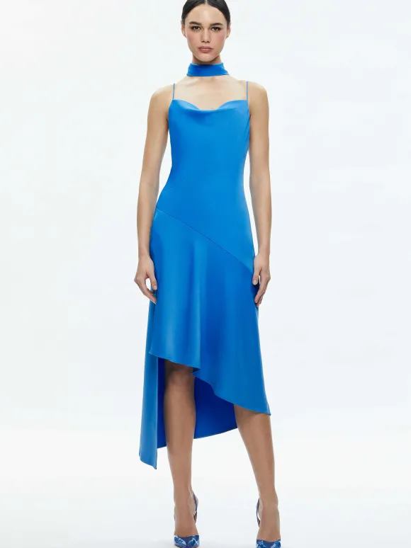 Harmony Asymmetrical Slip Scarf Dress | Alice and Olivia Sale