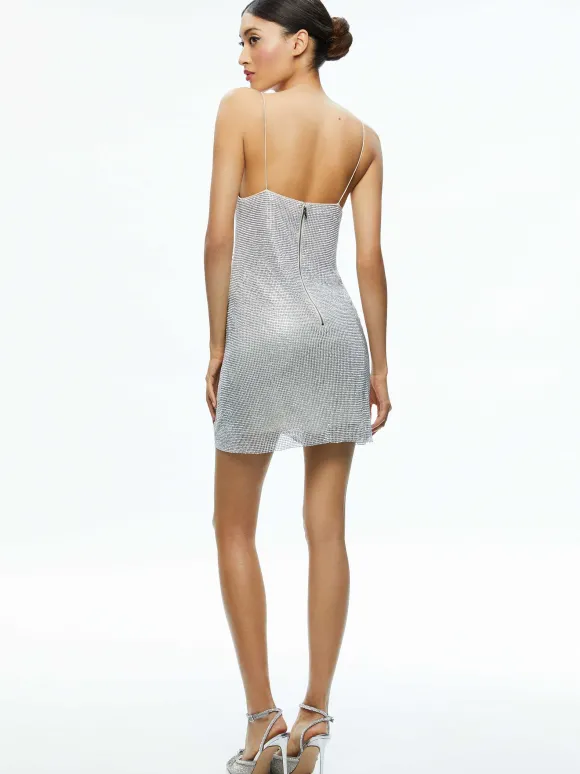 Harmony Crystal Mini Dress | Alice and Olivia Outlet