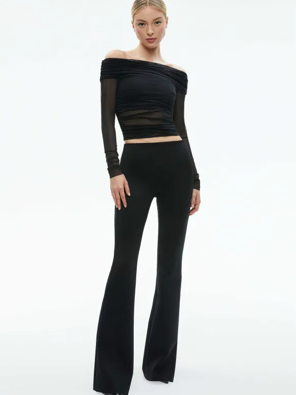 Isadola Over The Shoulder Ruched Long Sleeve Top | Alice and Olivia Cheap
