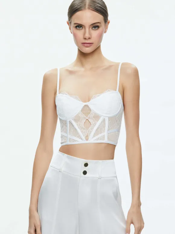 Izzy Lace Bustier Top | Alice and Olivia Best