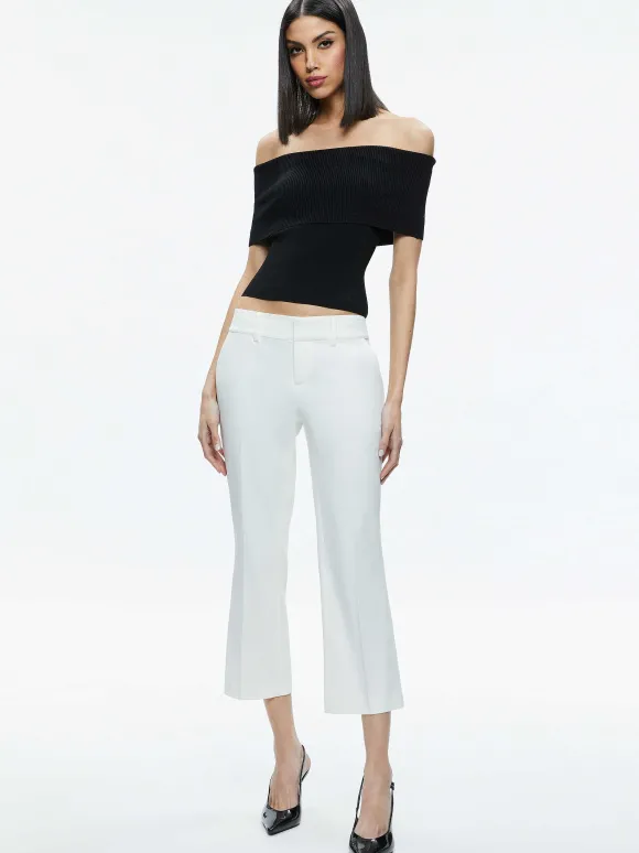 Janis Low Rise Cropped Flare Pant | Alice and Olivia Best Sale