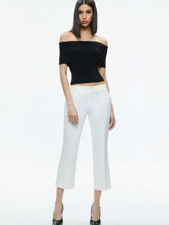 Janis Low Rise Cropped Flare Pant | Alice and Olivia Best Sale