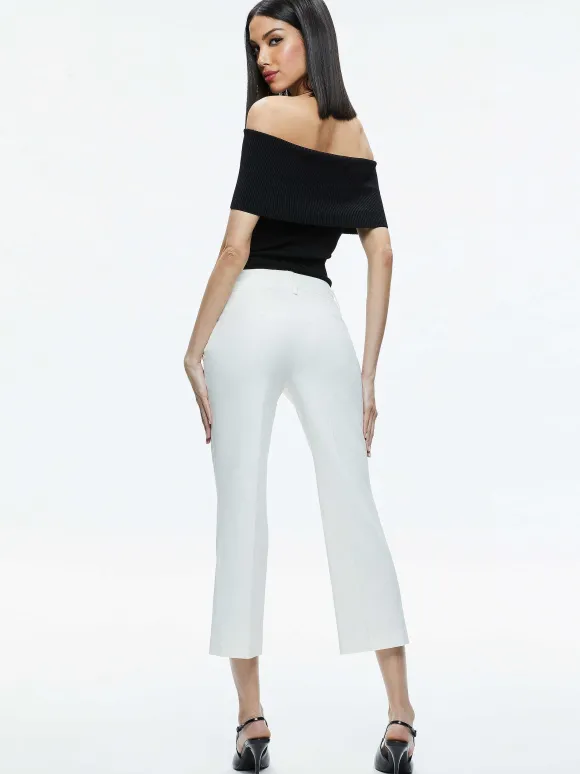 Janis Low Rise Cropped Flare Pant | Alice and Olivia Best Sale