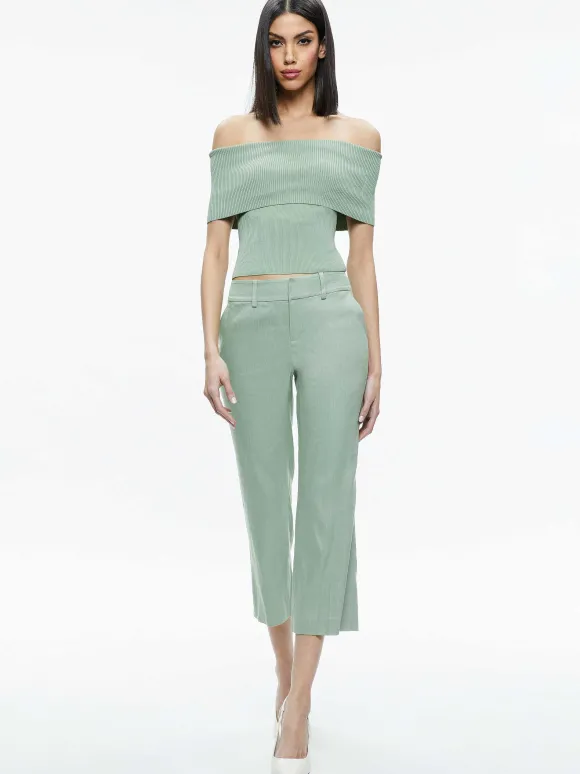 Janis Low Rise Cropped Flare Pant | Alice and Olivia Store