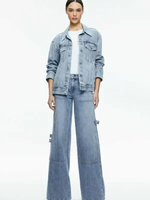 Jeff Oversized Denim Jacket | Alice and Olivia Flash Sale